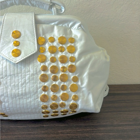 Stylish White and Gold Women's Bag - Picture 3 of 8